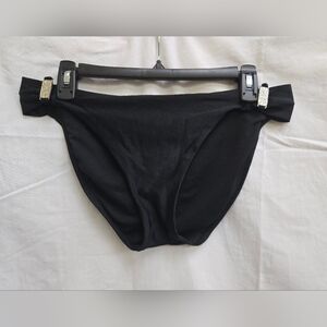 Women's - Black Bikini Bottoms w/ Silver Pendants on the sides - (M/L)